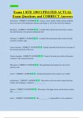 Exam 1 RTE 1503 UPDATED ACTUAL   Exam Questions and CORRECT Answers
