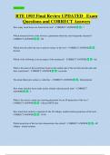 RTE 1503 Final Review UPDATED   Exam  Questions and CORRECT Answers
