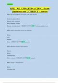 RTE 1503  UPDATED ACTUAL Exam  Questions and CORRECT Answers