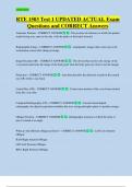 RTE 1503 Test 1 UPDATED ACTUAL Exam  Questions and CORRECT Answers 