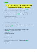 CPHIT Test  UPDATED ACTUAL Exam  Questions and CORRECT Answers 