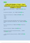 NURS 5210 Module 1&colon; Week 2 - Part 2  UPDATED ACTUAL Exam Questions and  CORRECT Answers