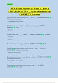 NURS 5210 Module 1&colon; Week 2 - Part 1  UPDATED ACTUAL Exam Questions and  CORRECT Answers 