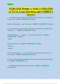NURS 5210 Module 1&colon; Week 3 UPDATED  ACTUAL Exam Questions and CORRECT  Answers