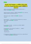 NURS 5210 Module 2&colon; ADHD UPDATED  ACTUAL Exam Questions and CORRECT  Answers 