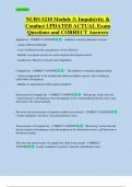 NURS 5210 Module 3&colon; Impulsivity &  Conduct UPDATED ACTUAL Exam  Questions and CORRECT Answers