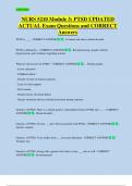 NURS 5210 Module 3&colon; PTSD UPDATED  ACTUAL Exam Questions and CORRECT  Answers