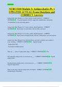 NURS 5210 Module 3&colon; Antipsychotics Pt&period; 1  UPDATED ACTUAL Exam Questions and  CORRECT Answers 