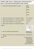 VNSG 1409&colon; Exam 1 Medication Administration&colon; part 1 Parenteral medications fully solved