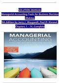 Managerial Accounting Tools for Business Decision Making&comma; 9th Edition Solution Manual by Jerry J&period; Weygandt&comma; Paul D&period; Kimmel&comma; Verified Chapters 1 - 14&comma; Complete Newest Version