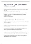 NSG 1400 Exam 1 with 100&percnt; complete solutions A&plus; rated