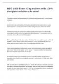 NSG 1400 Exam &num;2 questions with 100&percnt; complete solutions A&plus; rated