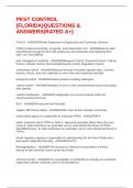 PEST CONTROL &lpar;FLORIDA&rpar;QUESTIONS & ANSWERS&lpar;RATED A&plus;&rpar;