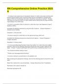 RN Comprehensive Online Practice 2023 A