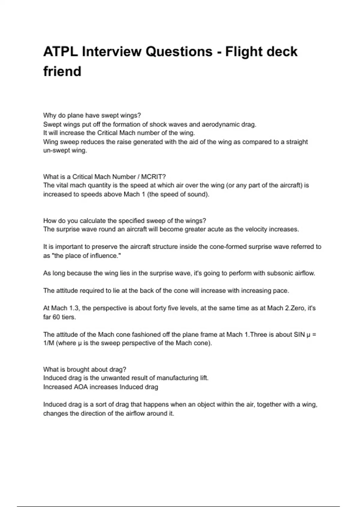 ATPL Interview Questions - Flight deck friend NEWEST 2025/2026 ACTUAL ...