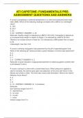 ATI Capstone- Fundamentals Pre-Assessment questions and answers
