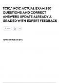 TCIC&sol; NCIC ACTUAL EXAM 250 QUESTIONS AND CORRECT ANSWERS UPDATE ALREADY A GRADED WITH EXPERT FEEDBACK