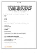 NAIL TECHNICIAN OHIO STATE BOARD EXAM COMPLETE 350 QUESTIONS AND VERIFIED SOLUTIONS LATEST UPDATE THIS YEAR