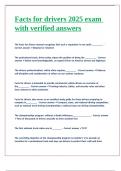 Facts for drivers 2025 exam with verified answers