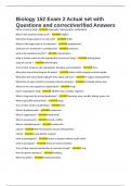 Biology 152 Exam 2 Actual set with Questions and correct&sol;verified Answers