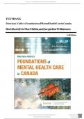 Test Bank - Morrison-Valfre&rsquo;s Foundations of Mental Health Care in Canada&comma; 1st Edition &lpar;Boris Bard-2022&rpar;perfect and latest solution