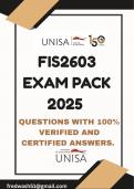FIS2603 EXAM PACK 2025 &lpar;QUESTIONS & ANSWERS&rpar;