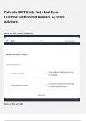 Colorado POST Study Test &sol; Real Exam Questions with Correct Answers&comma; A&plus; Score Solutions&period;