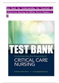 TEST BANK For Understanding the Essentials of Critical Care Nursing&comma; 3rd Edition by Perrin&comma; Verified Chapters 1 - 19&comma; Complete Newest Version 2025