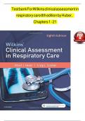 Test bank for Wilkins clinical assessment in respiratory care 8th edition by Albert J&period; Huber and Scanlan All Chapters 1-21
