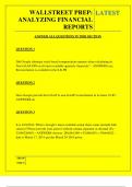  WALLSTREET PREP&colon; ANALYZING FINANCIAL REPORTS QUESTIONS AND ANSWERS 2025