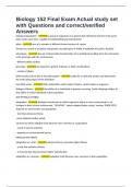 Biology 152 Final Exam Actual study set with Questions and correct&sol;verified Answers