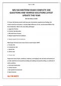 MN 566 FINAL EXAM & MIDTERM EXAM
