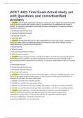 ACCT 4421 Final Exam Actual study set with Questions and correct&sol;verified Answers