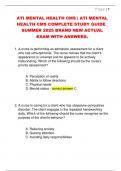 ATI MENTAL HEALTH CMS &vert; ATI MENTAL  HEALTH CMS COMPLETE STUDY GUIDE&lowbar;  SUMMER 2025 BRAND NEW ACTUAL  EXAM WITH ANSWERS&period;