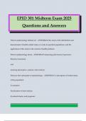EPID 301 Midterm Exam 2025 Questions and Answers