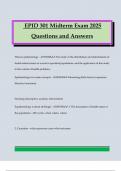 EPID 301 Midterm Exam 2025 Questions and Answers