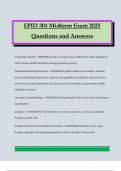 EPID 301 Midterm Exam 2025 Questions and Answers