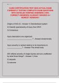 CAISS CERTIFICATION TEST 2025 ACTUAL EXAM  CURRENTLY TESTING COMPLETE EXAM QUESTIONS  WITH DETAILED VERIFIED ANSWERS &lpar;100&percnt;  CORRECT ANSWERS&rpar; &sol;ALREADY GRADED A&plus;&sol;  NEWEST VERSION&excl;&excl;&excl; 