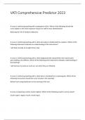 VATI Comprehensive Predictor 2023&comma; 2025&sol;2026 UPDATE &vert; QUESTIONS WITH 100&percnt; VERIFIED CORRECT ANSWERS &vert; CERTIFIED TEST BANK SOLUTIONS GRADE A&plus;&period;