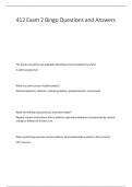 412 Exam 2 Bingo Questions and Answers