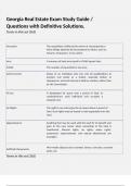 Georgia Real Estate Exam Study Guide &sol; Questions with Definitive Solutions&period;
