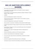 BIOC 201 QUESTIONS WITH CORRECT  ANSWERS