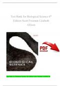 Test Bank for Biological Science 6th Edition Scott Freeman Lizabeth Allison