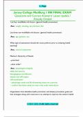 Jersey College MedSurg 1 RN FINAL EXAM  Questions and Correct Answers&sol; Latest Update &sol;  Already Graded