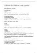 CNS EXAM&colon; CERTIFIED NUTRITION SPECIALIST