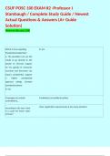 CSUF POSC 100 EXAM &num;2 -Professor J Stambaugh &sol; Complete Study Guide &sol; Newest Actual Questions & Answers &lpar;A&plus; Guide Solution&rpar;