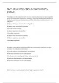NUR2513 &sol; NUR 2513 MATERNAL CHILD NURSING EXAM 1 &lbrace;NEWEST 2025 &sol; 2026 UPDATE&rcub; REAL EXAM&semi; TEST &vert; QUESTIONS AND CORRECT ANSWERS WITH RATIONALES &vert; GRADE A&plus;&period;