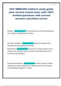 UCF QMB3200 midterm study guide &semi;new version actual exam with 100&percnt; verified questions with correct answers &vert;excellent scores