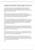 Dosage Calculations HESI Assignment Exam &lpar;New 2025&sol;2026 Update&rpar; Actual Exam&comma; Questions with Reviewed Correct Detailed Answers & Rationales&comma; Rated A&plus;&period;