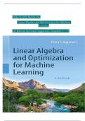 SOlUTION MANUAL For Linear Algebra and Optimization for Machine Learning&colon; A Textbook 1st Edition by Charu C&period; Aggarwal chapters 1-11&period;&period;&period;